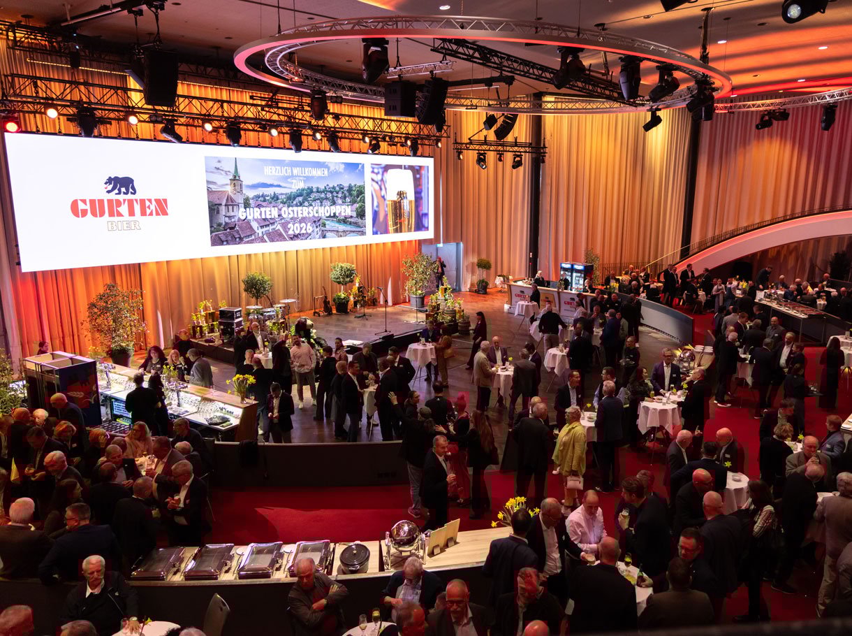 Arena, Feldschlösschen Osterschoppen 2026, Kursaal Bern,  Kilchenmann AG